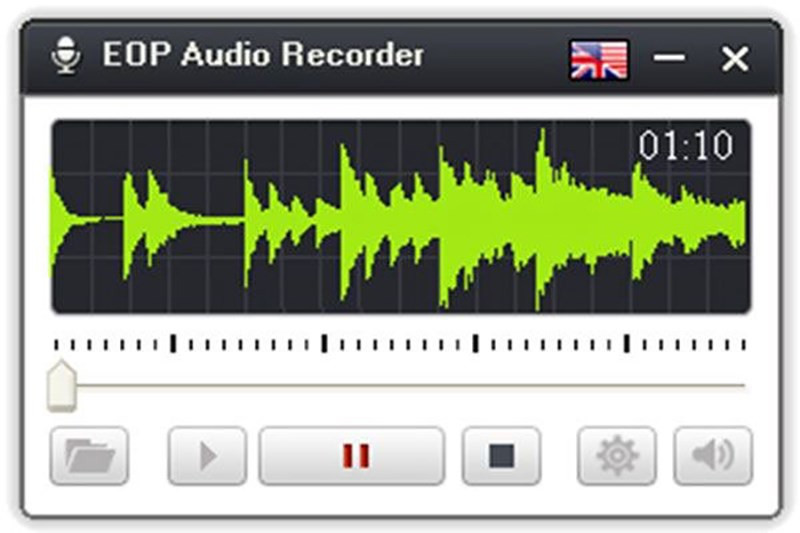 alt text: Giao diện phần mềm EOP Audio Recorder