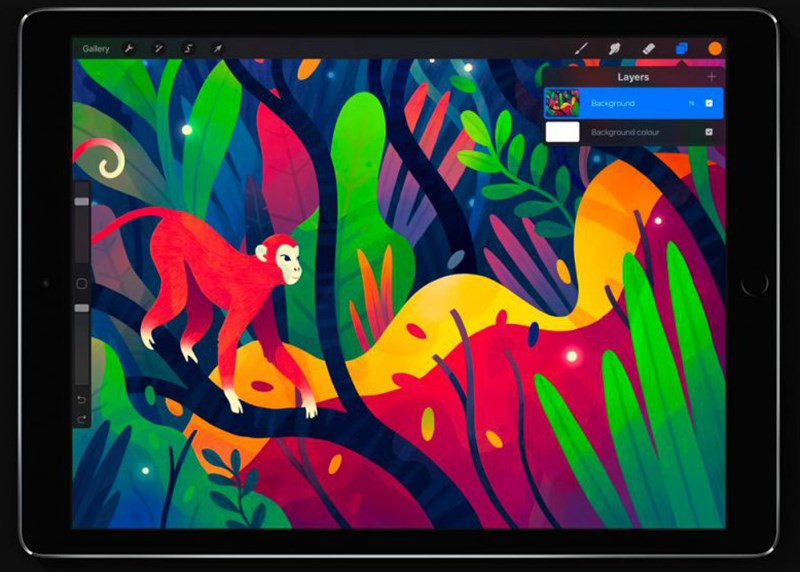 alt text: Giao diện Procreate trên iPad