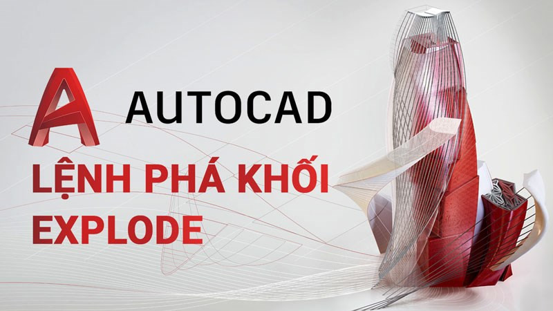 alt text: Hình ảnh minh họa lệnh phá khối trong AutoCAD