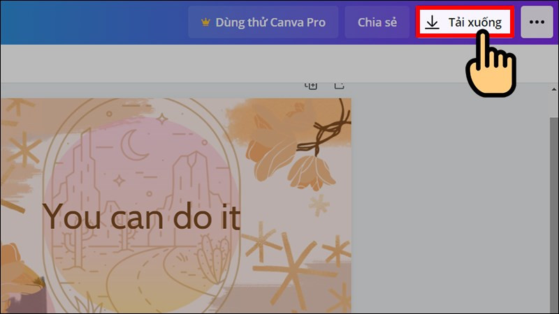 alt text: Tải xuống hình nền từ Canva