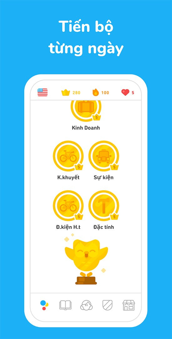 alt text: Ứng dụng học tiếng Anh Duolingo