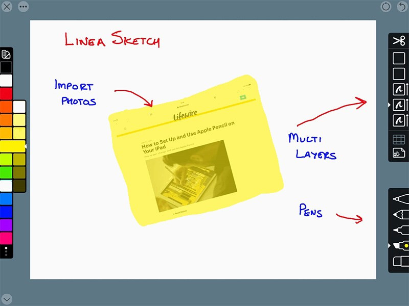 alt text: Ứng dụng Linea Sketch