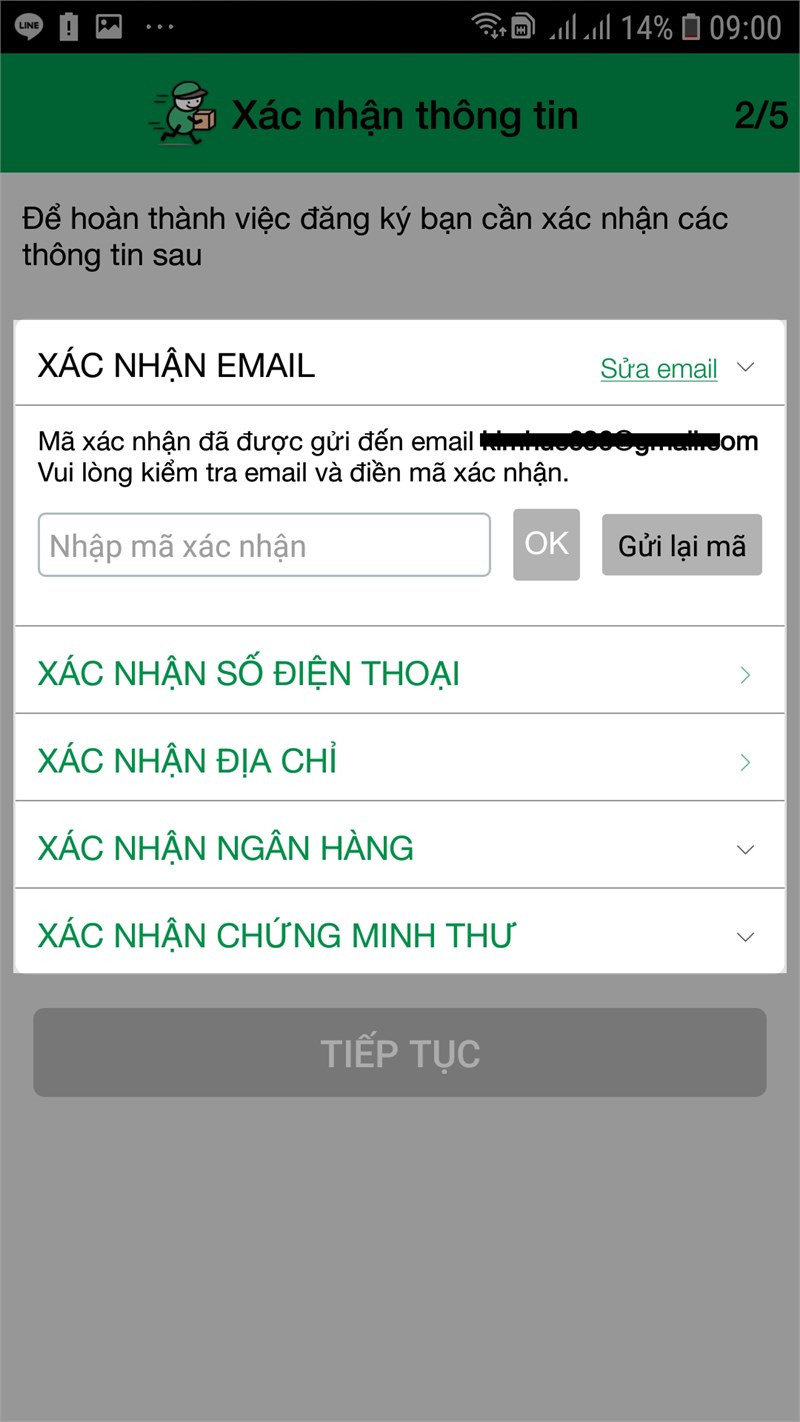 alt text: Xác minh tài khoản Giao Hàng Tiết Kiệm bằng mã OTP