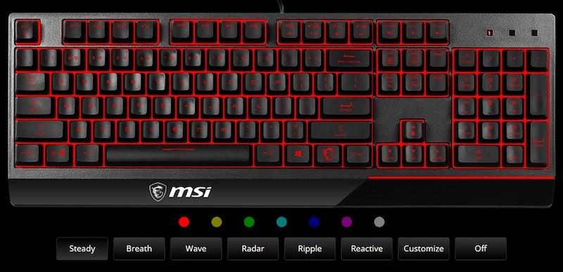 B&agrave;n ph&iacute;m C&oacute; d&acirc;y Gaming MSI Vigor GK30 US