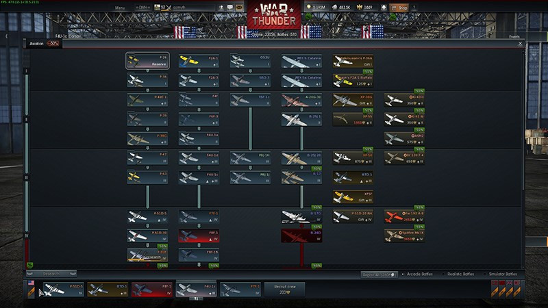 Các loại máy bay trong War Thunder