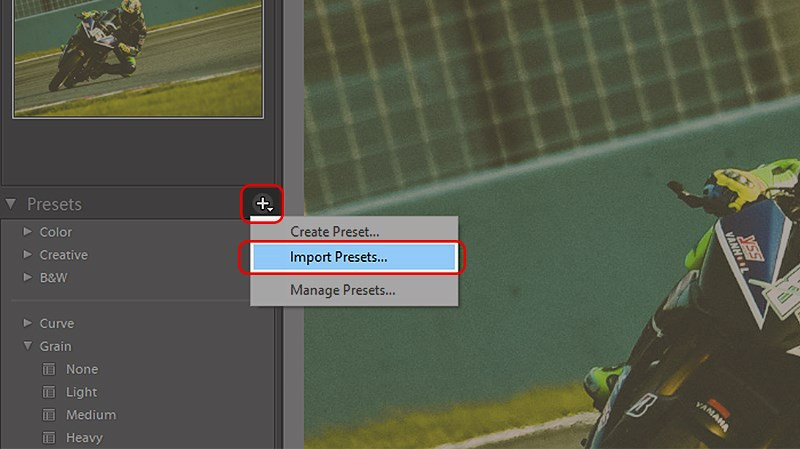 Cách import preset Lightroom trên máy tính