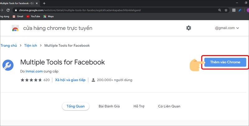 Cài đặt Multiple Tools For Facebook