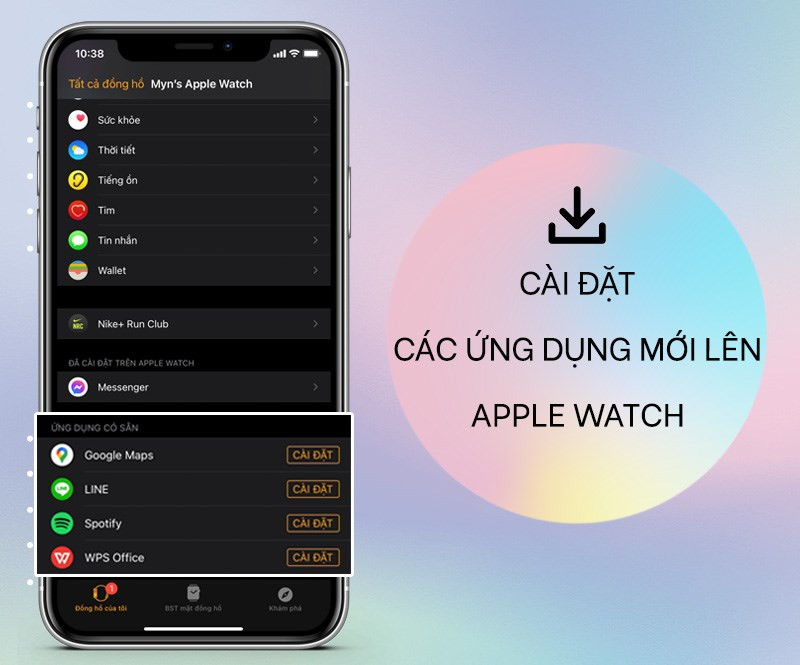 Cài đặt ứng dụng trên Apple Watch