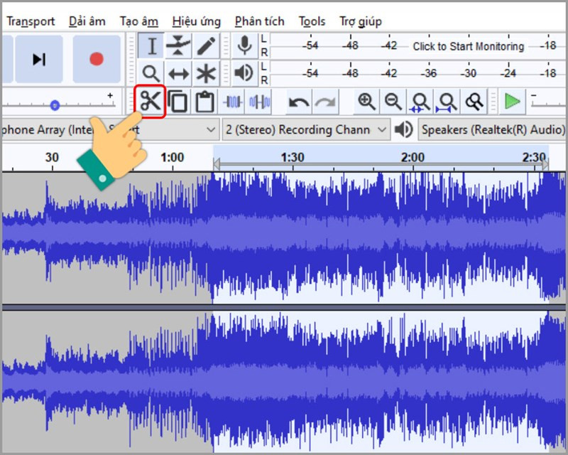 Cắt nhạc với Audacity