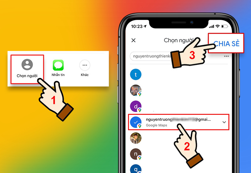 C&aacute;ch chia sẻ với người nhận đ&atilde; c&oacute; t&agrave;i khoản Google