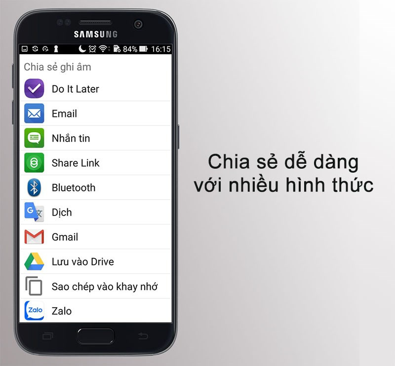 Chia sẻ file ghi âm