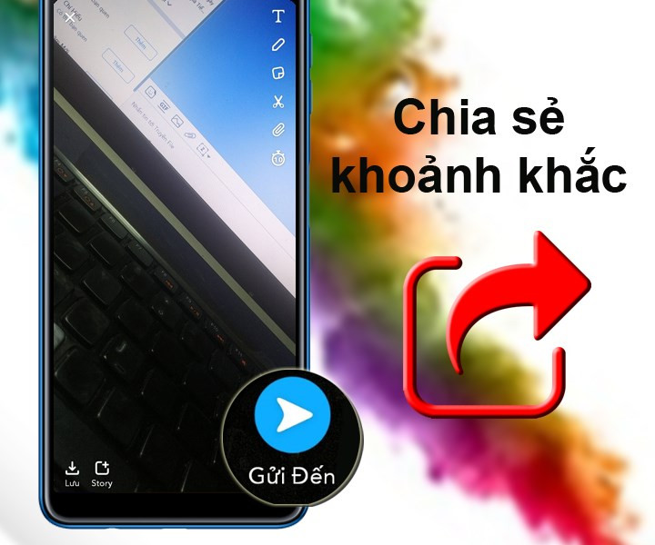 Chia sẻ khoảnh khắc trên Snapchat