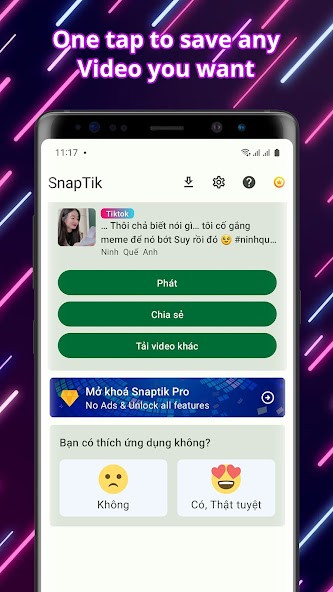 Chia sẻ video TikTok đã tải với SnapTik