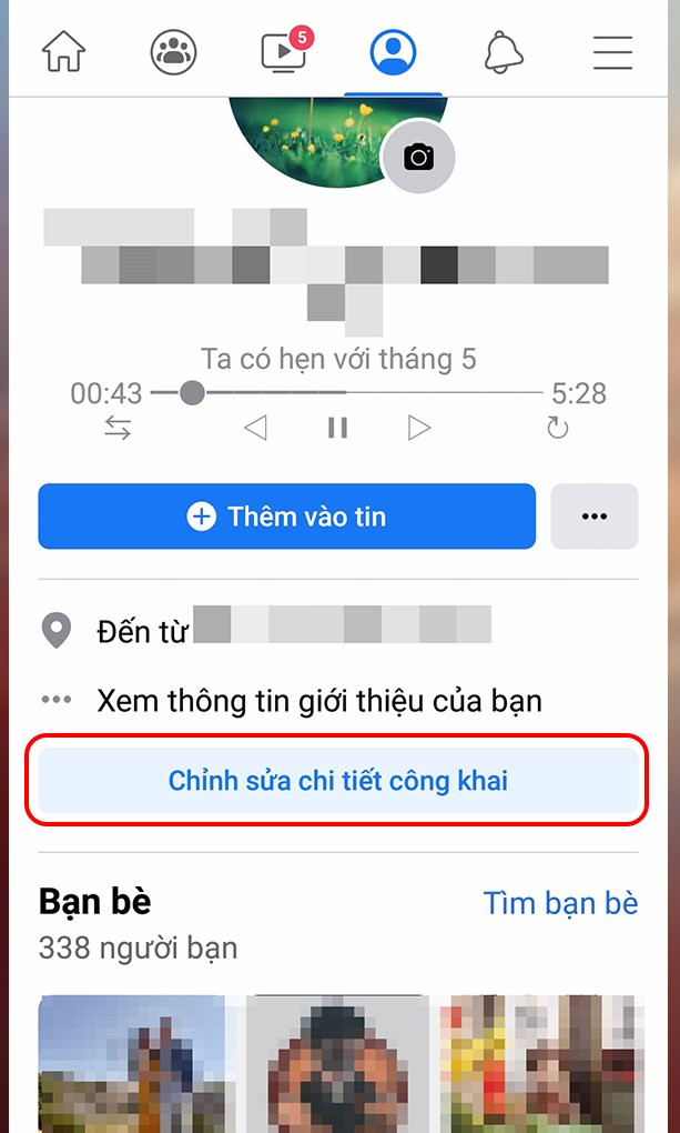 Chỉnh sửa chi tiết công khai trên Facebook