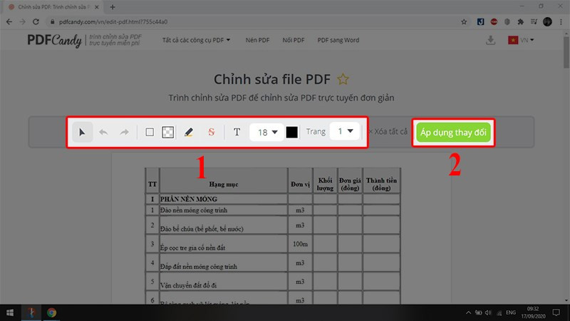 Chỉnh sửa PDF bằng PDF Candy