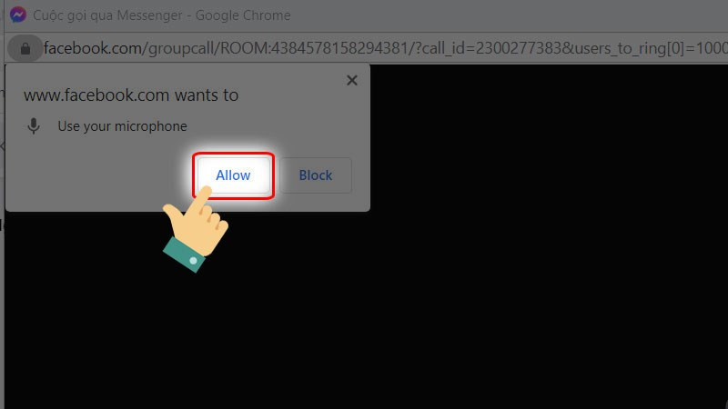 Cho phép Messenger truy cập micro