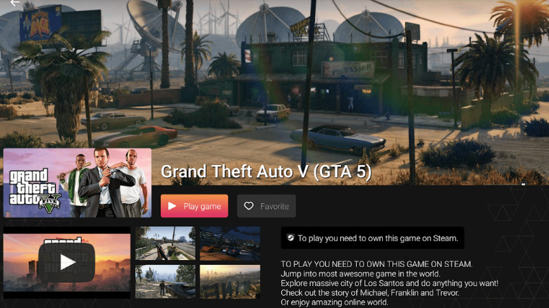 Chơi game GTA V trên Vortex