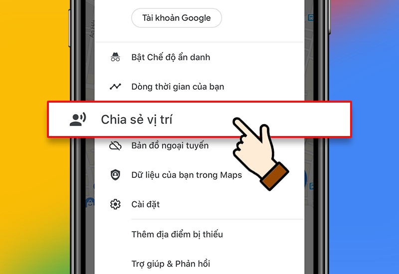 Chọn Chia sẻ vị tr&iacute;