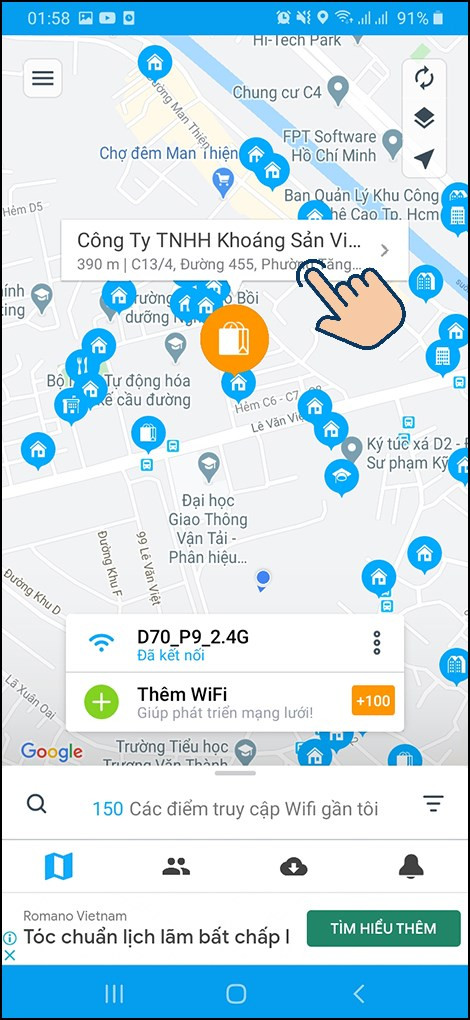 Chọn điểm WiFi