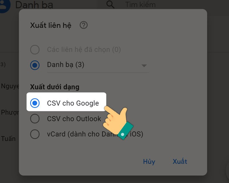 Chọn định dạng và xuất file