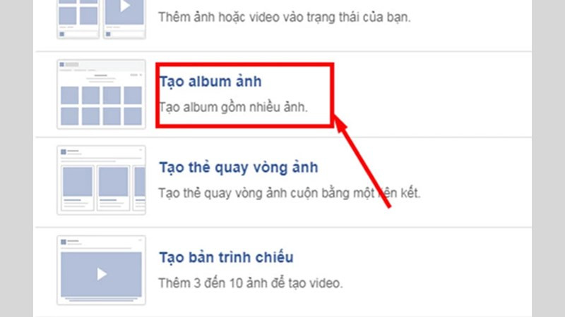 Chọn nhiều ảnh để đăng lên Facebook