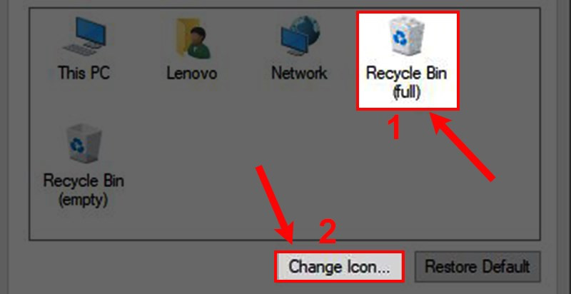 Chọn thư mục và Change icon