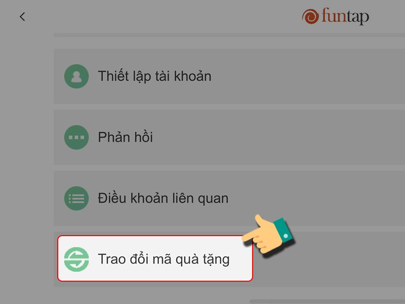 Chọn trao đổi m&atilde; qu&agrave; tặng