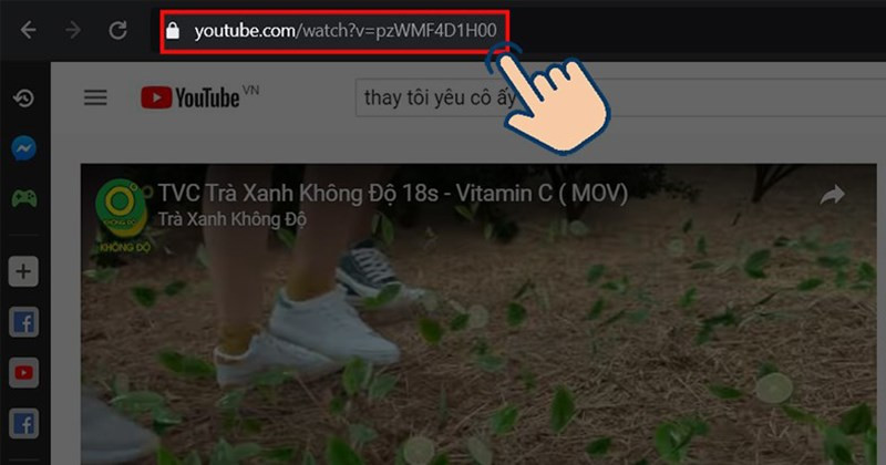 Chọn URL video YouTube