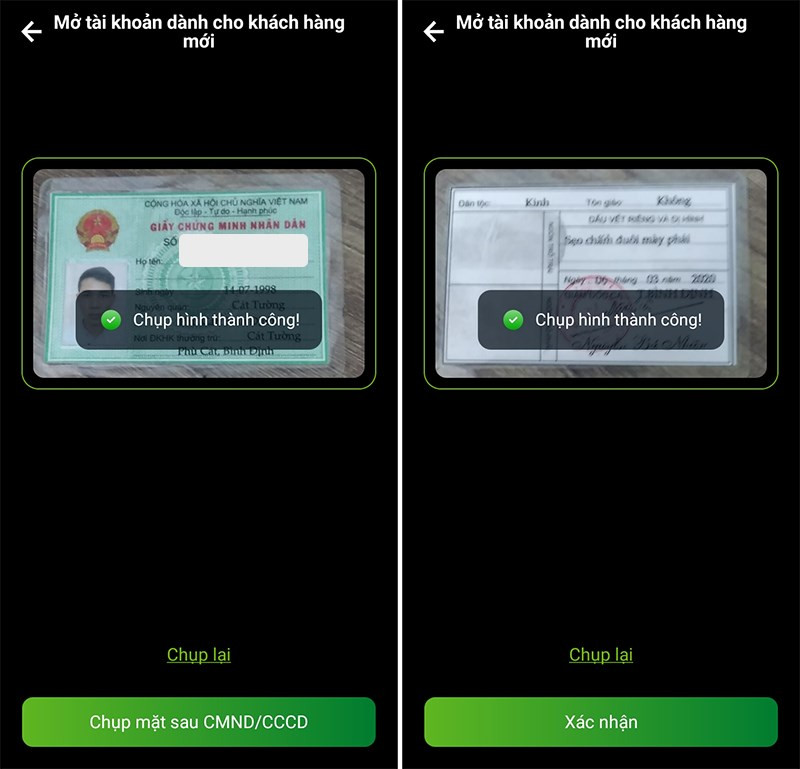Chụp ảnh CMND/CCCD