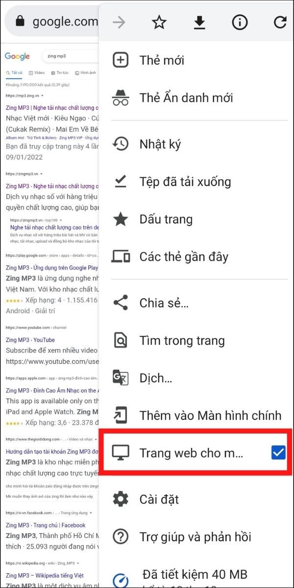 Chuyển sang chế độ xem máy tính