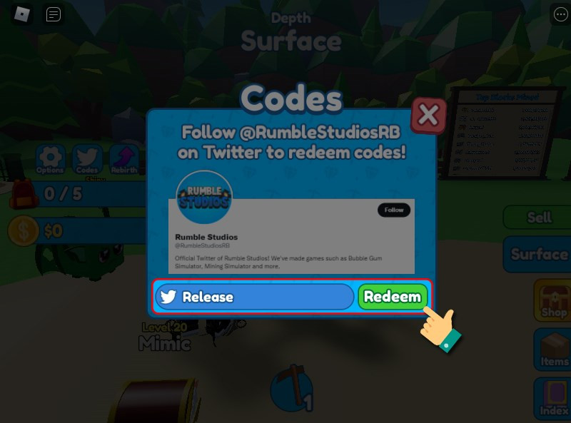 Code Mining Simulator 2 (Roblox) mới nhất và cách nhập code chi tiết