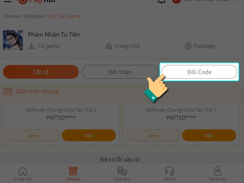 Code Phàm Nhân Tu Tiên 3D mới nhất 2024 | Cách nhập code chi tiết