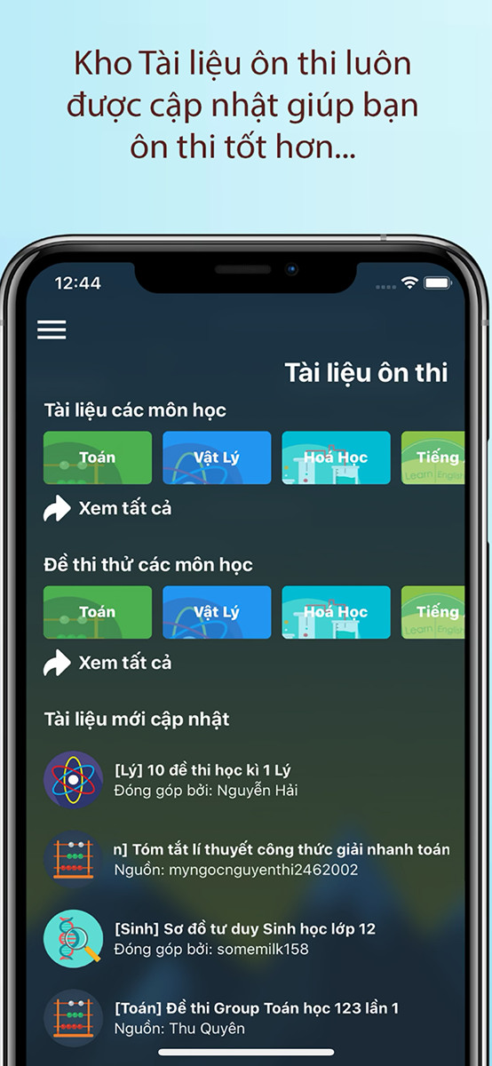  Cung cấp kho tài liệu ôn thi