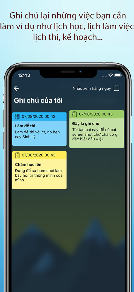 Cung cấp tính năng ghi chú cho học sinh