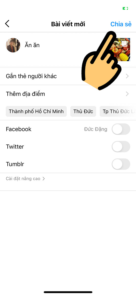 Đăng bài viết lên Instagram