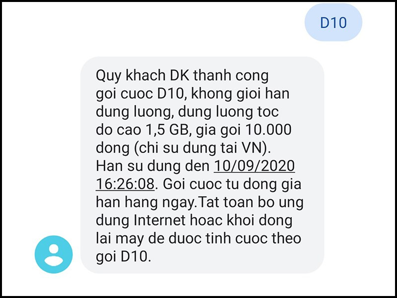 Đăng ký gói cước MobiFone qua SMS