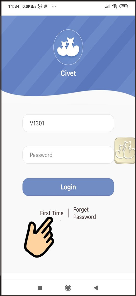Đăng nhập iCivet trên Android