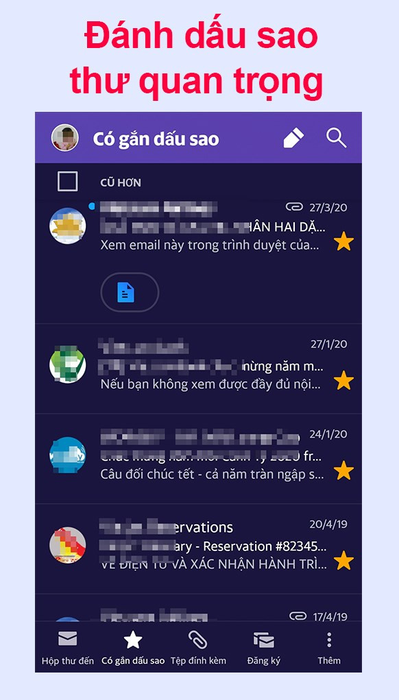 Đánh dấu sao email quan trọng trên Yahoo Mail