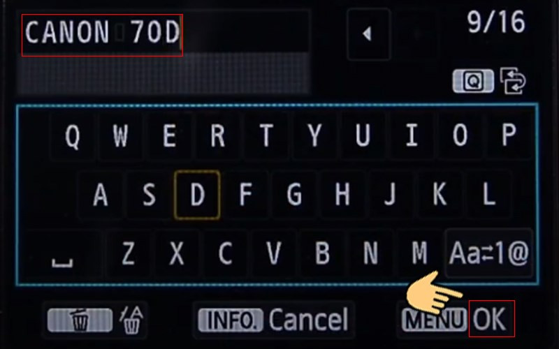 Đặt tên Wifi máy ảnh Canon