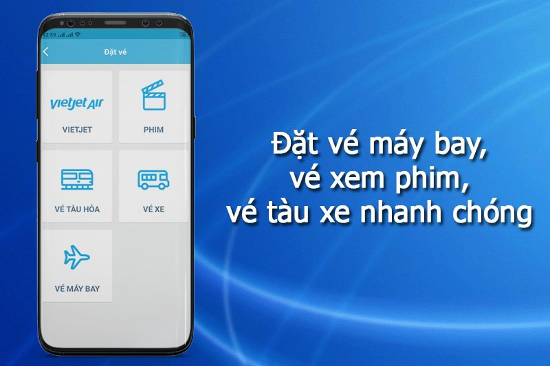 Đặt vé máy bay, xem phim trên Payoo