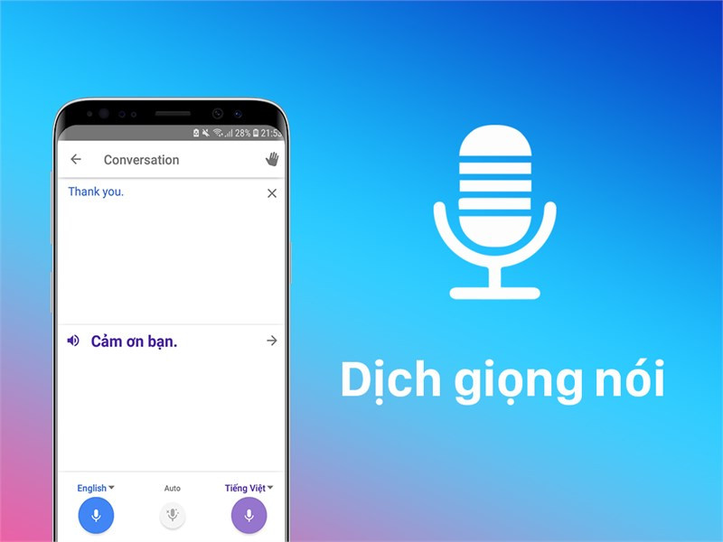 Dịch giọng nói với Google Dịch