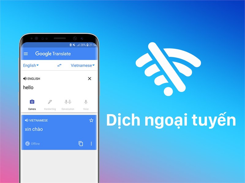 Dịch ngoại tuyến với Google Dịch