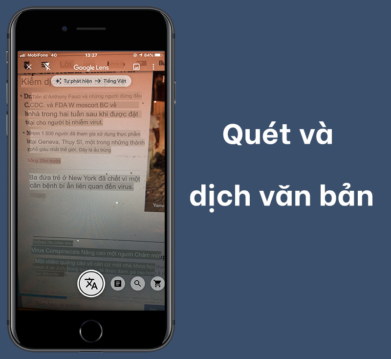 Dịch thuật văn bản tức thì với Google Lens