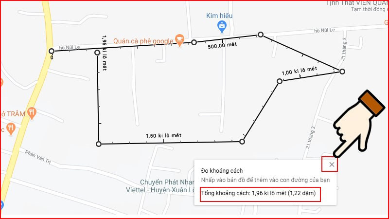 Đo khoảng cách trên Google Maps máy tính