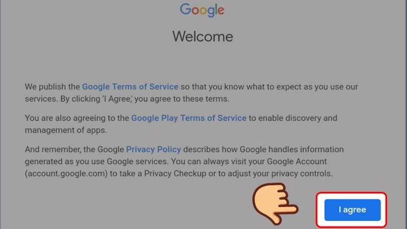 Đồng ý điều khoản Google Play