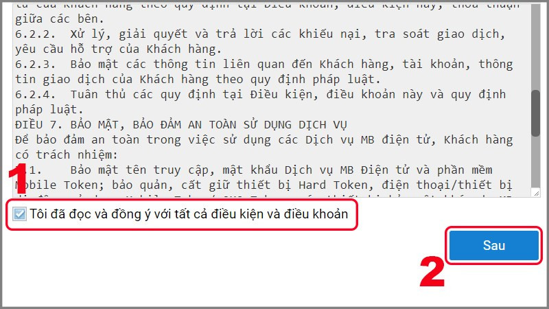 Đồng ý với các điều khoản