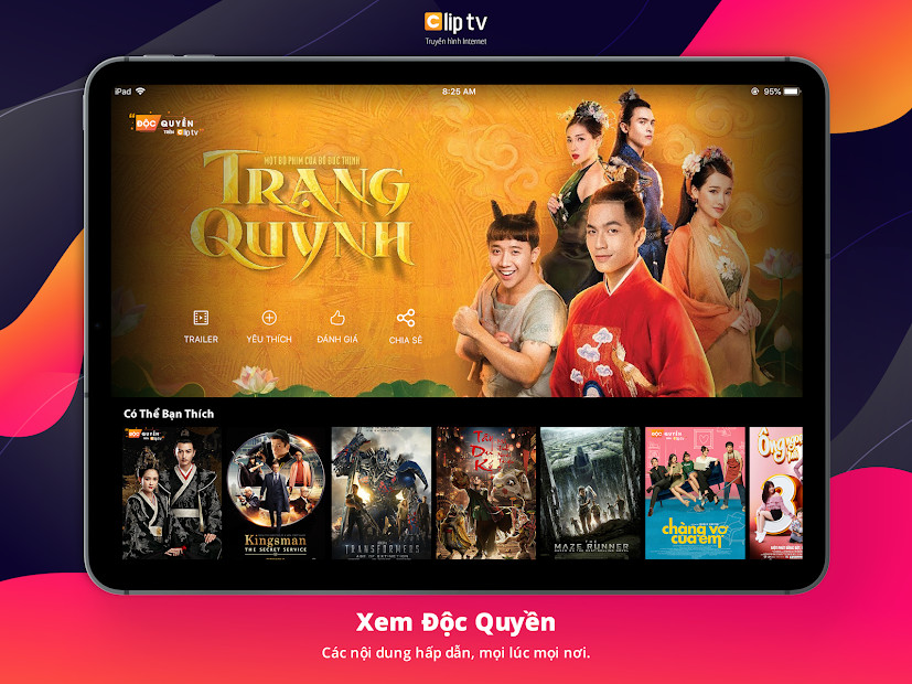 Giao diện Clip TV