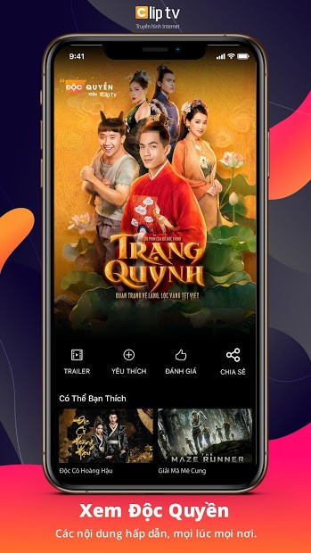 Giao diện Clip TV