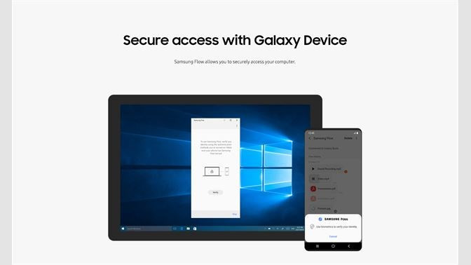 Giao diện Samsung Flow trên máy tính