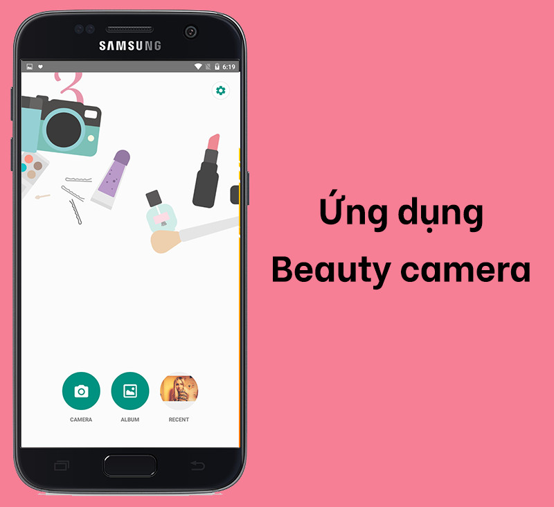 Giao diện ứng dụng Beauty Camera